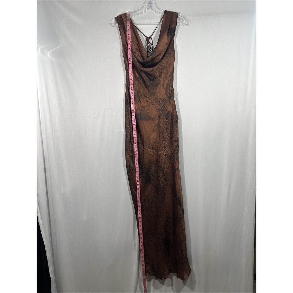 NEW $269 House‎ of CB [ Small ] ALAINA Antique Copper Bias Cut Maxi Dress 7064 - Picture 8 of 16